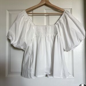 Crescent Women’s White Puff Sleeve Top